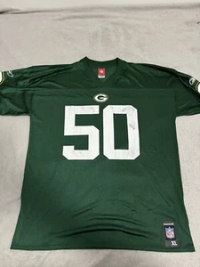 Vintage Green Bay Packers A.j. Hawk #50 Reebok Jersey Size XL Green Nfl - Picture 1 of 9