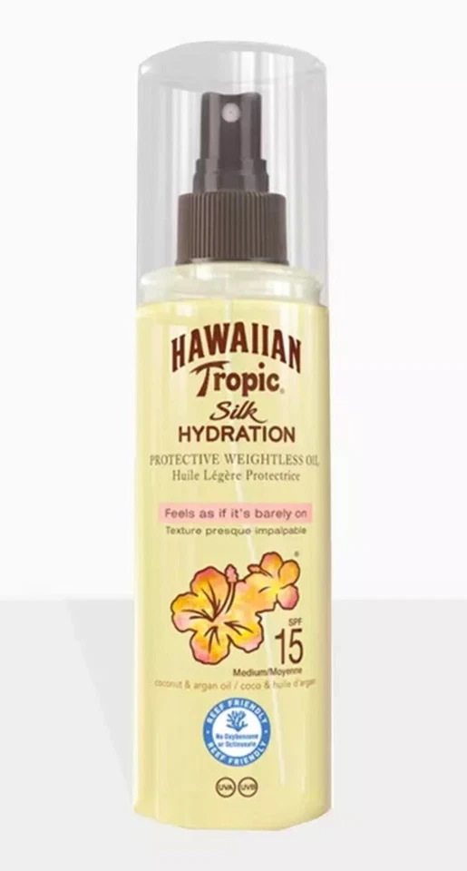 Hawaiian Tropic Silk Hydration Dry Oil Mist SPF 15 - 150ml inc FREE P&P