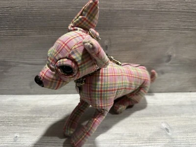 Pink Plaid CHIHUAHUA Purse FUZZY NATION Y2k 1990’s *Needs Repair/See Details* - Image 1 of 4