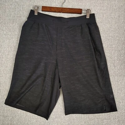 Pantalones Cortos Lululemon Para Hombre Talla M 11 pulgadas Gris Forrado Running Rice Breaker Bolsillo Foto 1 de 4