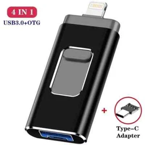 2TB 1TB 3in1 USB 3.0 Flash Drive Memory Photo Stick Pen For iPhone iPad Android - Afbeelding 1 van 13