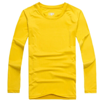 Men T Shirt Compression Long Sleeve Under Base Layer Quick Dry Sports Gym Tops - Image 1 of 4