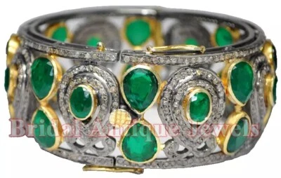 ¿Tienes uno para vender? Se vende ahora Diamante talla rosa de 13,61 quilates plata de ley 925 esmeralda Foto 1 de 4