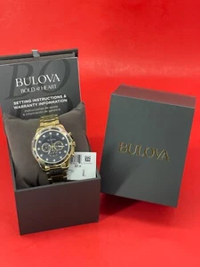 Orologio Bulova 97D121 $525 Cronografo Tono Oro Acciaio Inox x Quadrante Diamante - Foto 1 di 5