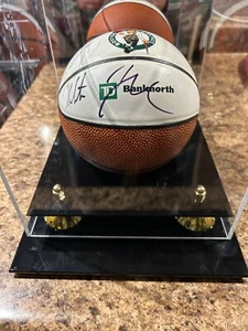 Signed Celtics Mini Basketball . Jayson Tatum, Derrick White, Kristaps Porzingus - Picture 1 of 3