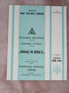 Vintage Programme Parr Hall Warrington." A Night In Vienna". By British Concert - Picture 1 of 3