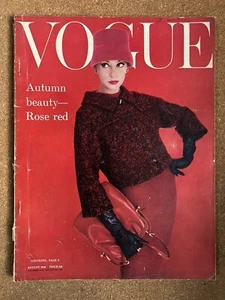 VOGUE UK Magazine August 1956 Vintage British Fashion - Picture 1 of 2