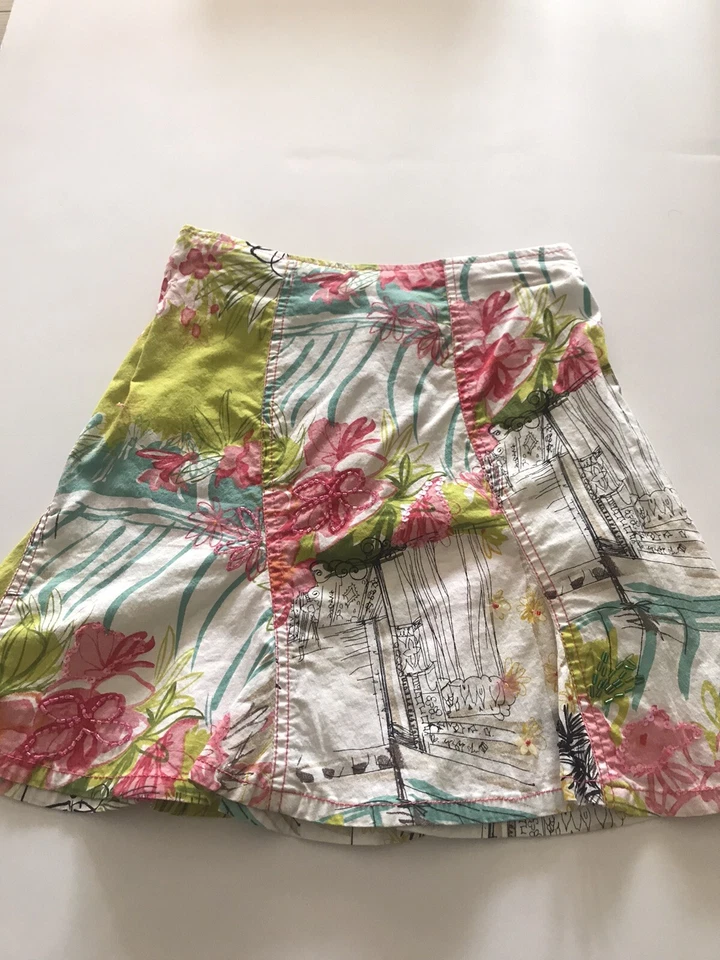 Minifalda acampanada de algodón Haven para niñas talla 6x cintura elástica lentejuelas Foto 1 de 4