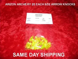 ARIZONA ARCHERY FLUORESCENT GREEN 9/32 ARCHERY KNOCKS 20 EACH SAME DAY SHIPPING - Picture 1 of 1