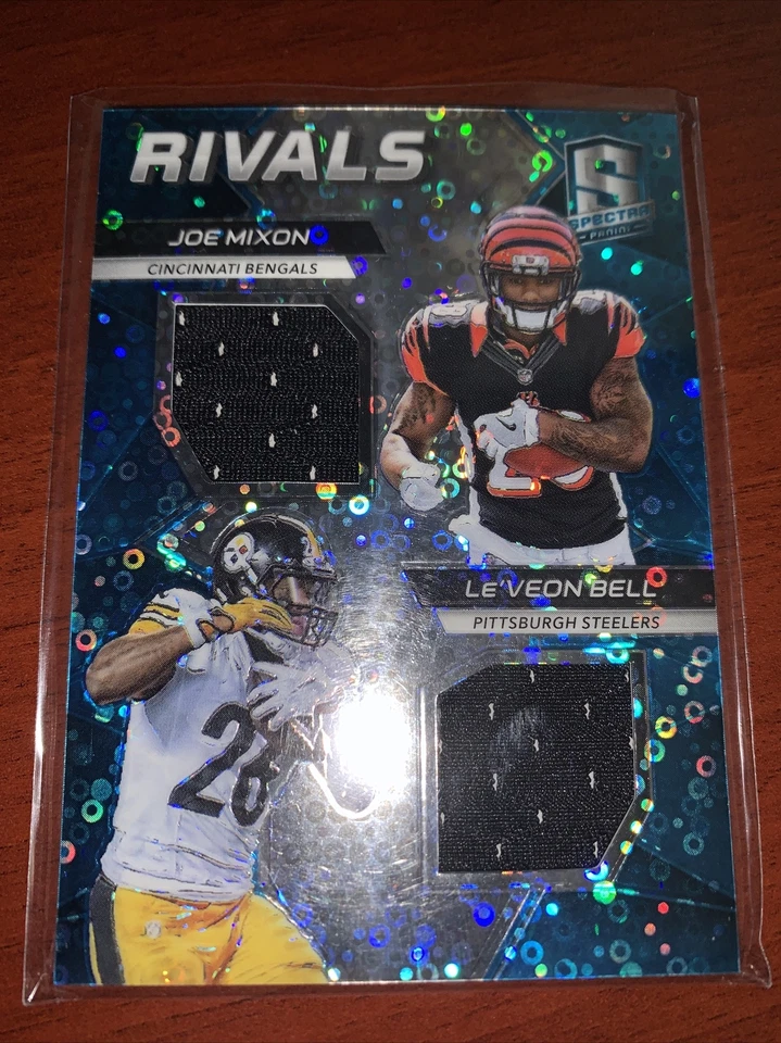 2017 Panini Spectra Blue Disco Rivals Dual Joe Mixon Le’Veon Bell 21/25 Bengals - Image 1 of 2