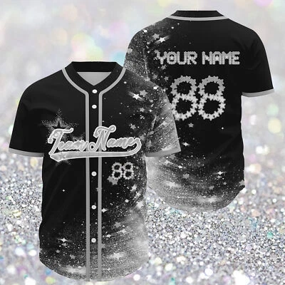 Custom Baseball Jersey Personalized Team Name & Number Baseball Shirt Adult Kid - Image 1 of 4