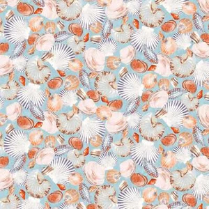 Michael Miller - Coastal Living - Shelling - Blue, Fabric BTY - Picture 1 of 4