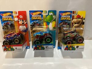 Hot Wheels Monster Trucks Super Mario You Choose Mario or Luigi or Bowser
