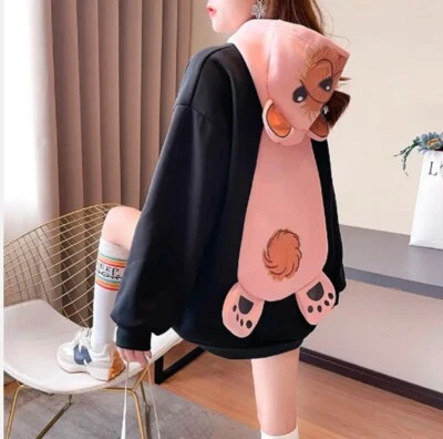 Hoodie Pullover Coat Cartoon Sweet Sweatshirt Outwear for Girls Women Outfit - Image 1 of 4