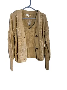 Hazel Moon Twin Set Cardigan/Sweater NWT Medium - Picture 1 of 5