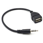 Car MP3 Player Converter 3.5 mm Male AUX Audio Jack Plug To USB 2.0 Female Ca*h*