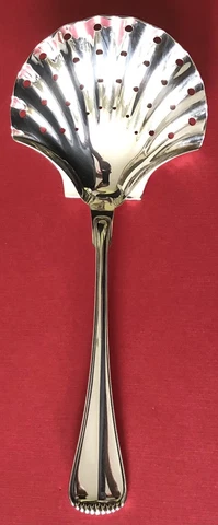 Buccellati Milano Pattern Sterling Silver 8 5/8 Pierced Vegetable Serving Spoon Cover