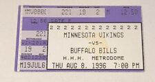 8/8/96 Buffalo Bills Minnesota Vikings Ticket Stub Jim Kelly Thurman Thomas