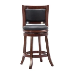 Counter Height High Back Swivel Wood Counter Stool Bar Stools Dining Chair 2024 - Picture 1 of 6