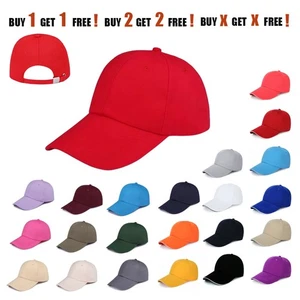 6 Panel Trucker Cap Classic Style with Adjustable Duck Baseball Cotton Cap - Picture 1 of 40