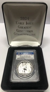2024 GREATEST GENERATION Silver Dollar PCGS PR70💥FLAWLESS QUALITY💥EARLY ISSUE - Picture 1 of 5