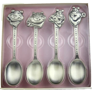 Kellogg Tony the Tiger Metal Spoon Set Through the Years 1952, 1967, 1982, 2006 - Picture 1 of 7