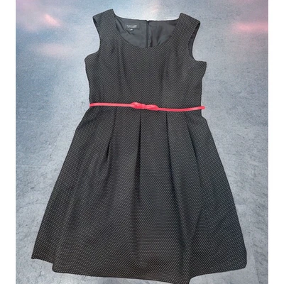 Vestido negro a lunares calce y acampanado Black Label para mujer talla 14 twee clásico Foto 1 de 4