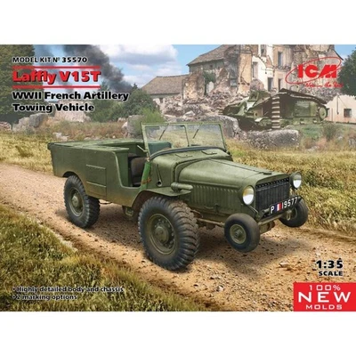 Modellino Camion Laffly V15t WWII French Artillery Gancio di Traino Vehicle ICM - Immagine 1 di 4