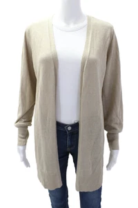 Halogen Womens Linen Long Sleeves Cardigan Sweater Oat Beige Size Small - Picture 1 of 5