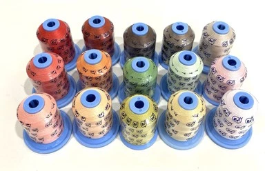 15 Robinson Anton Poly Thread Spools 1100 Yd Each Mixed Colors Sealed NEW - Image 1 of 2