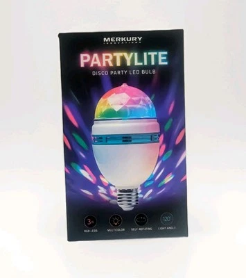 Mercury PartyLite LED Disco Party Light Bulb – Self-Rotating | Free Shipping - Image 1 of 4