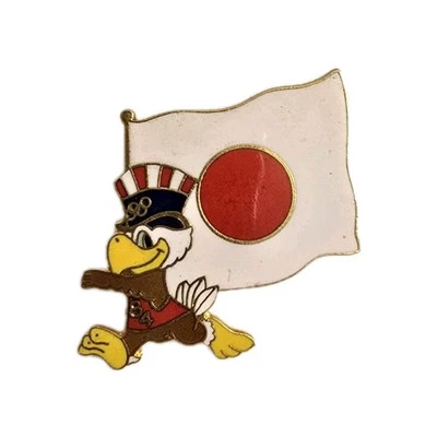 Vintage 1984 Los Angeles Olympic Pin Sam the Eagle with Japanese Flag 1 of 200  - Image 1 of 3