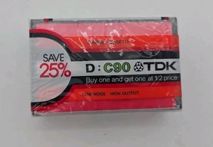 NEW/SEALED 1979 2 PACK TDK D-C90 LOW NOISE,NORMAL BIAS,HIGH OUTPUT CASSETTES USA - Picture 1 of 6