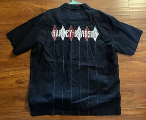 Camisa Harley Davidson Bowling Shop Para Hombres Talla XL Camisa Botón Frontal Manga Corta - Imagen 1 de 5
