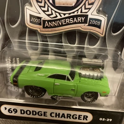 Muscle Machines 5th Anniversary  69’ Charger R/T (Lime Green) 05-29 1:64 - Image 1 of 4