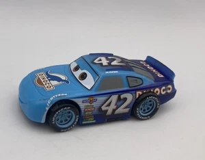 Disney Cars 3 Pistoni Coppa Racer CAL WEATHERS Dinoco 42 Blu Plastica 3" Auto da Corsa - Foto 1 di 5