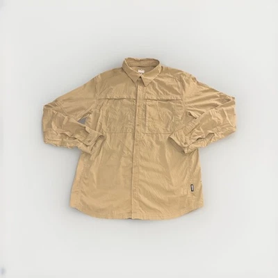 Camisa de pesca REI cooperativa con botones para hombre color tostado talla M manga con lengüeta enrollable bolsillos ventilados nueva Foto 1 de 4