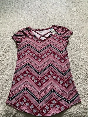 Joe Boxer Mujer Paisley Manga Corta Cuello en X Camiseta Multicolor Juniors Talla S Foto 1 de 4