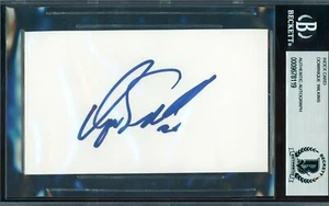 Dominique Wilkins Signed Autographed 3x5 Index Card Hawks Beckett BAS Slabbed - Picture 1 of 1