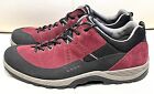 Ecco Receptor LT Shoes Women?s 41, Sneakers Hiking Red Suede Walking Trail 9.5