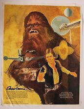 Affiche originale vintage 1977 Star Wars Coca-Cola Han et Chewbacca Burger King
