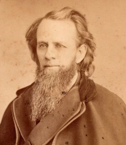 Philadelphia CDV Foto Hombre Barba Larga Pelo Ondulado Philip Chillman Años 1860 E2 - Imagen 1 de 3