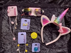 Conjunto de joyas y pendientes hipoalergénicos diadema unicornio diadema Claire's para niñas - Imagen 1 de 11