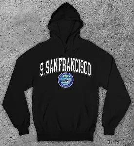 City Of SOUTH SAN FRANCISCO Seal Hoodie Sweatshirt. California University CA 650 - Bild 1 von 2