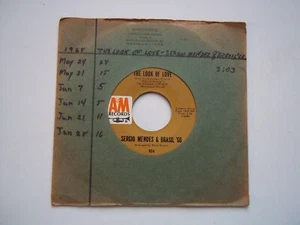 SERGIO MENDES & BRASIL '66 The Look Of Love; Like A Lover 45 RPM 7" Record 1968 - Picture 1 of 6