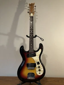 Vintage Aria Diamond Custom Hi Flier Sunburst Phase 1 Guitar Pearloid Univox - Picture 1 of 13