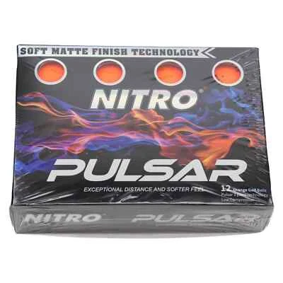 Paquete de 12 pelotas de golf Nitro unisex Pulsar, naranja, talla única Foto 1 de 4