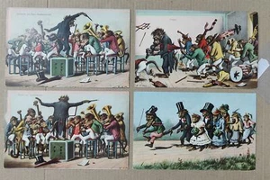 MONKEY SCIMMIA-LOT 4 POSTCARDS-C69-197 - Picture 1 of 1