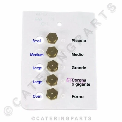 IGNIS SET OF 5 x LP LPG PROPANE GAS BURNER INJECTOR JET KIT THREAD M7 x 1 - image 1 of 4