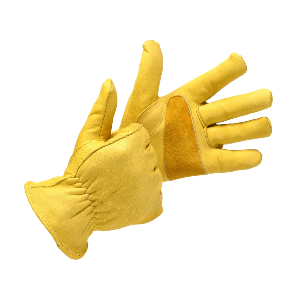 Rider Gloves klassische Motorrad Handschuhe aus Rindsleder gelb - Bild 1 von 4